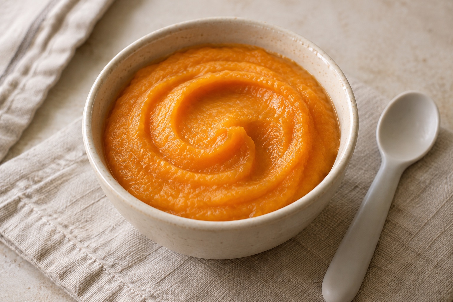 Sweet potato and carrot puree